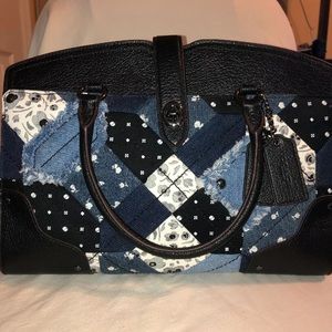 COACH Mercer 30 Satchel in Canyon Quilt Denim